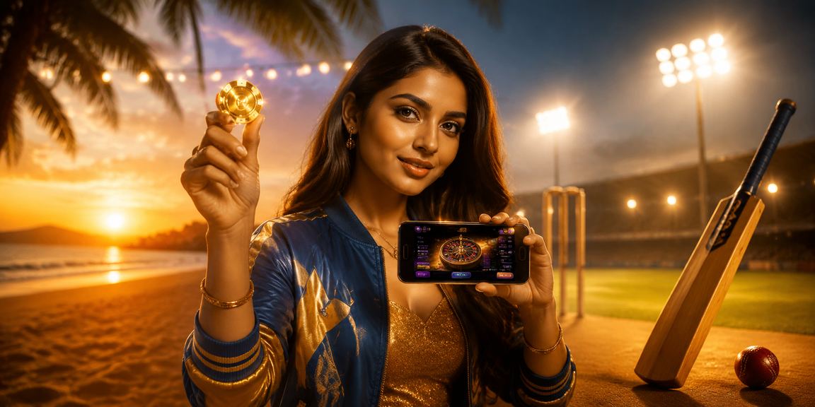 Aviator gameplay on a smartphone on a beach in Goa