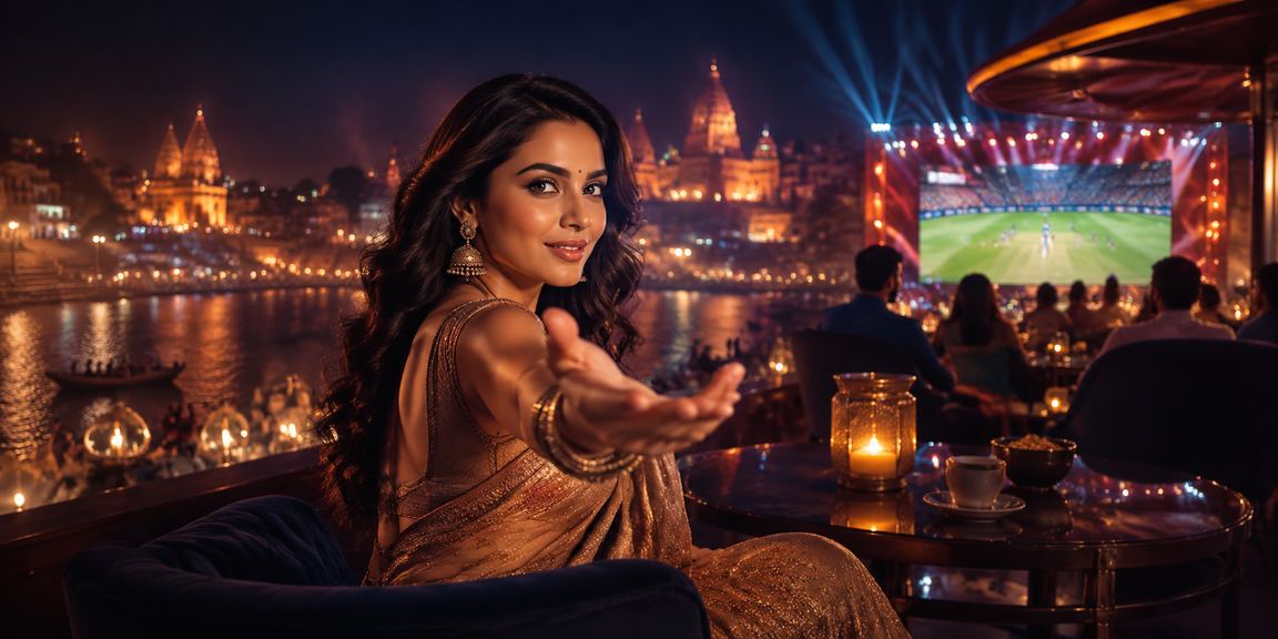 Varanasi riverside with cricket and Bollywood themed betting
